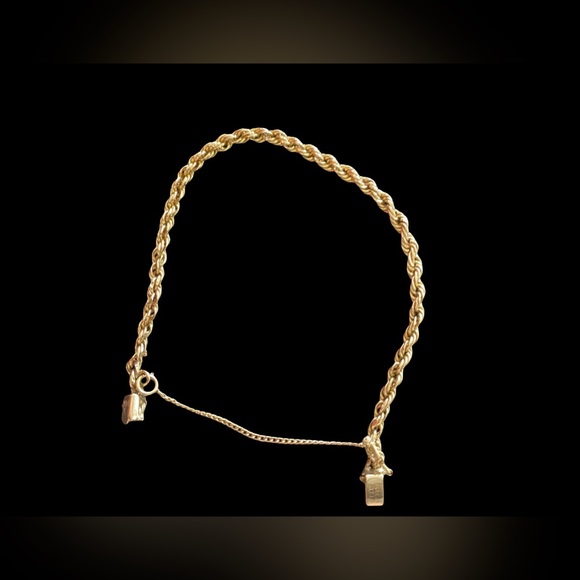 14K Yellow Gold Jewelry Vintage 4k Yellow Gold Double Rope Chain